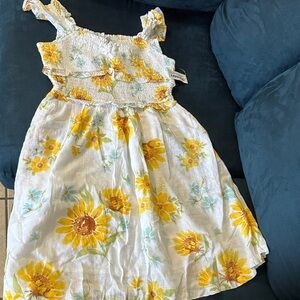Old Navy Sunflower Print Kids Dress
